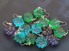 succulent earrings by Geek Alchemy llc